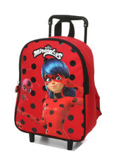 Sac  dos  roulettes Miraculous Dots Rouge