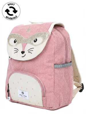 Sac � dos R�versible Pol Fox Baby Fox Girl Rose Poudr�