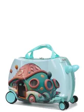 Valise cavalier Arial Maison Magique 47 cm Vert